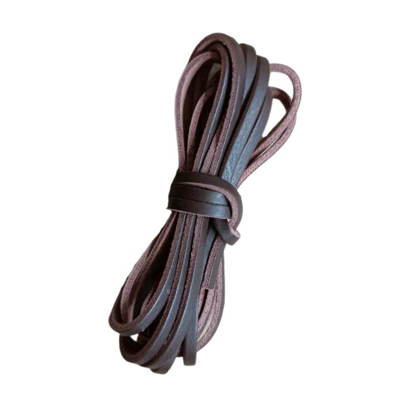 10.93yard 3mm Flat Leather String Leather String for Shoe Laces Jewelry Making