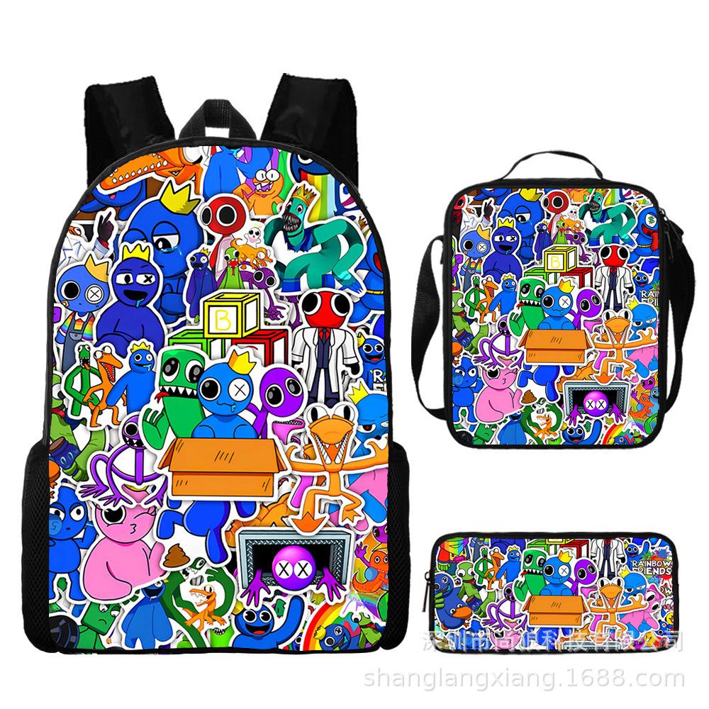 Rainbow Friends Plecak szkolny dla ucznia Plecak dziecięcy Plecak z nadrukiem cyfrowym Torba