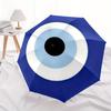 Blue Evil Eye Umbrella, Portable 3 Fold Compact Umbrella for Men & Women,S200