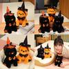 Halloween Ghost Black Cat Plush Toy For Party Decorations Kids Stuffed Doll Props Cat Doll For Export