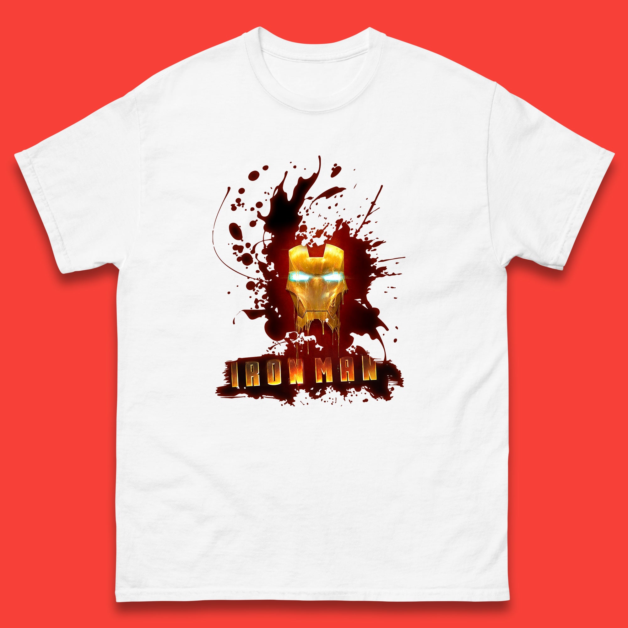 Marvel Avengers Iron Man Face Logo Avengers Endgame Superheros Movie Mens Tee Top S