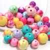 10/30pcs 12/14/16mm Love Heart Acrylic Beads Mixed Color Round Loose Beads For Jewelry Making DIY Bracelets Keychain Accessories