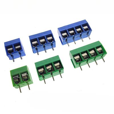 KF301 Serisi PCB Terminal Blok Konnektörleri 5.0mm Hatve Düz Pin 2P 3P 4P Vidalı Terminal Blok Mavi Yeşil 10/20/50 Adet Paket