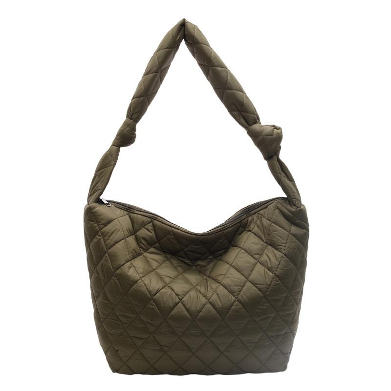 Casual Cotton Shoulder Bag With Standup Pouch For Daily Outings