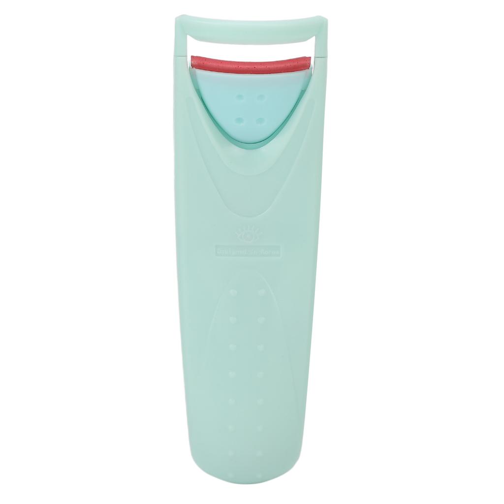 Heated Eyelash Curler Silicone Type C Charging Long Lasting Electric Eyelash Curler for Girl Cyan