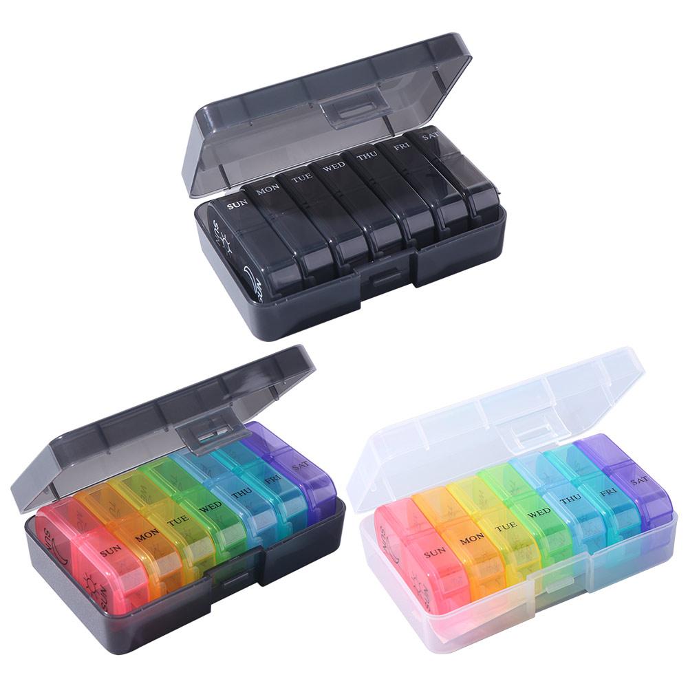 Moisture-proof 7-Day Pill Organizer Waterproof Medicine Storage Box  for Travel Household