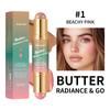 Xiaomi Butter Glow & Go Multiuse Stick Double-Headed Bronzer Blush Stick for Cheeks Contours Light Glossy Bronze&Pink Blusher Cosmetics