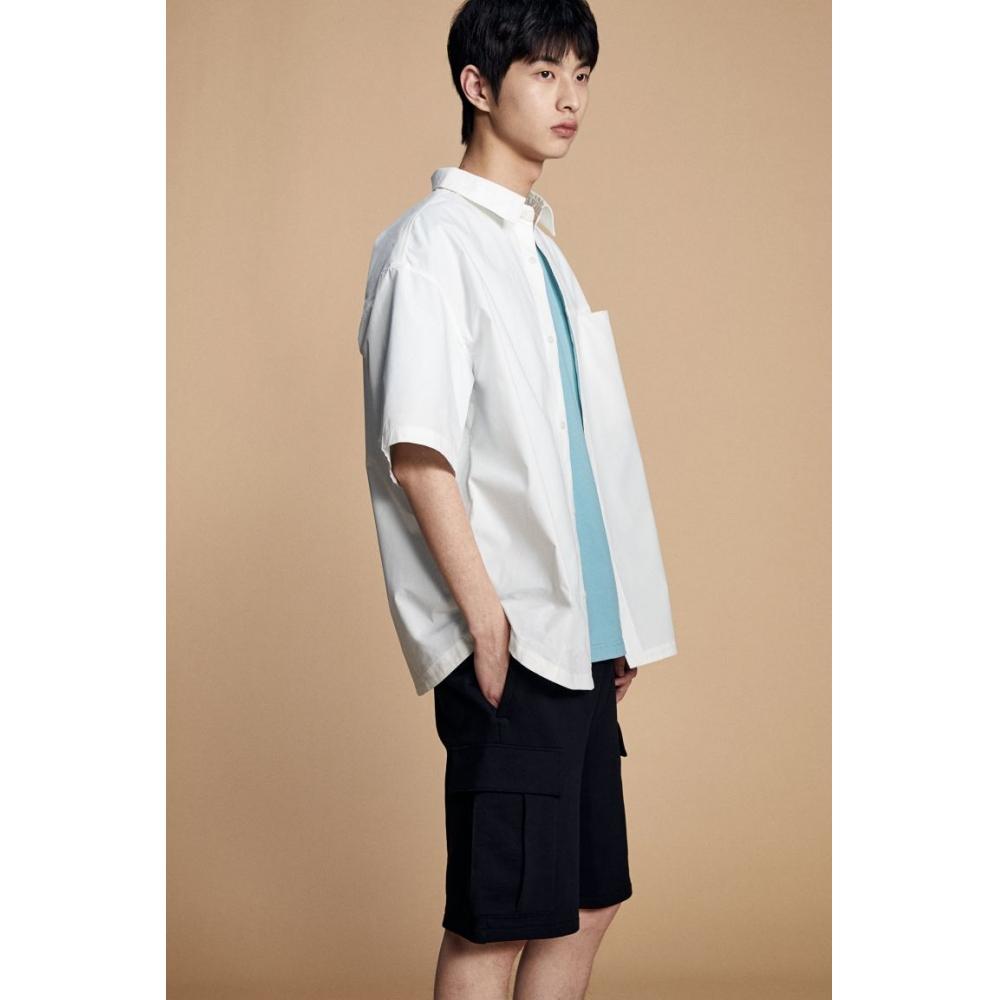 H M Loose Fit Cargo Sweat sHorts Black