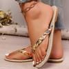 Summer Elegant Round Toe and Sexy Low Heel Casual Slippers Fashionable Best Selling New Comfortable Plus Size Women's Slippers