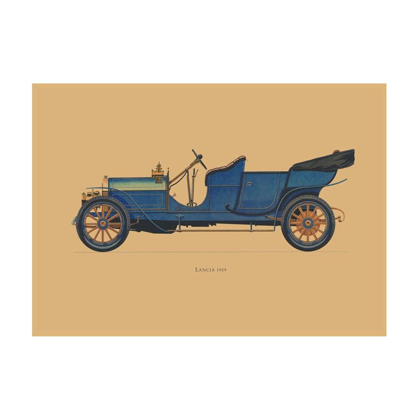 

Retro European Vintage Car Poster - Nostalgic Kraft Paper Wall Art for Bar and Cafe Decor 29.7X42cm (A3 size)