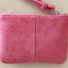 PU Leather Suede Coin Purse Shoulder Bag Hanging Neck Lanyard Wallet Makeup Storage Korean Style Mini Storage Bag Travel
