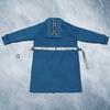 Wooving Long Collar Padded Coat (Blue)