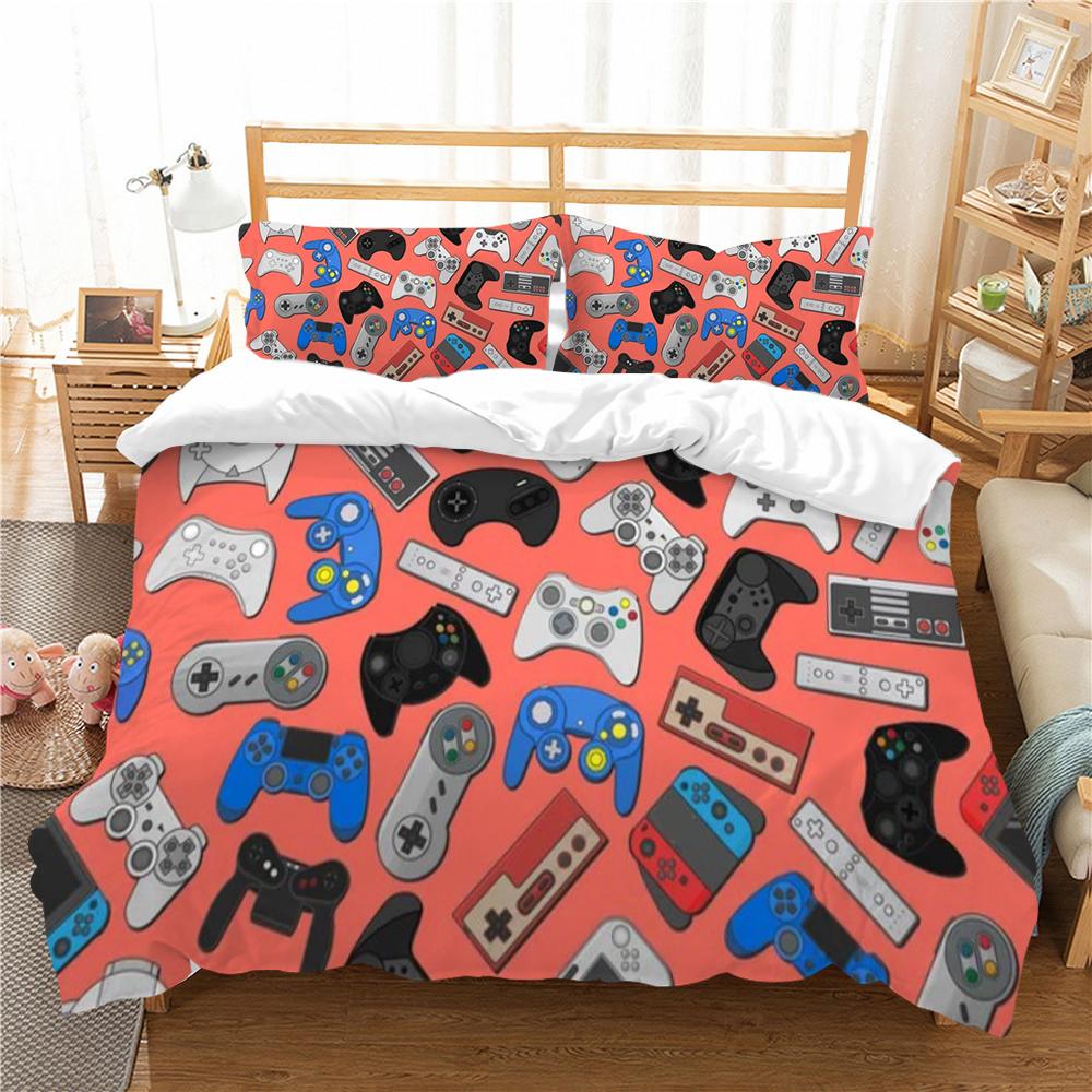 Gamepad Design Kids Soft Breathable Bed Set Bedding Suit Football  Bedroom Bedclothes Decor