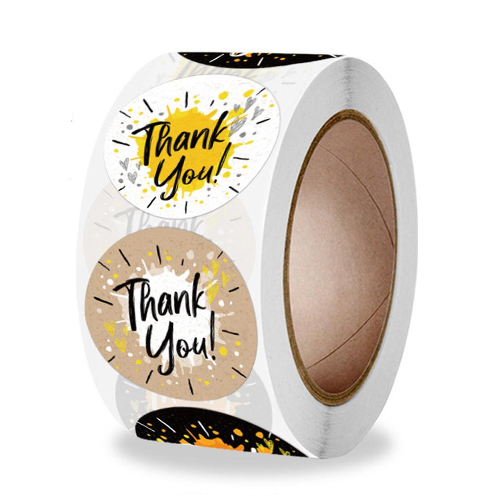 50-500 Pcs Round Thank You For Your Order Stickers 1inch Thanks For Shopping Small Shop Local Handmade Stickers Flower Stickers