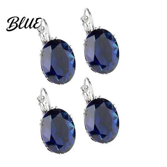 Unique Design Earrings 46024 Pairs Teardrop Lightweight Sparkling Cubic Drop
