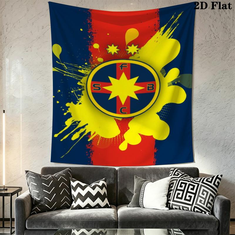 Fcsb Steaua Wall Tapestry Aesthetic Wall Hanging Printed Fabric Blanket Decorative Tapestries for Bedroom Living Room Home Decor