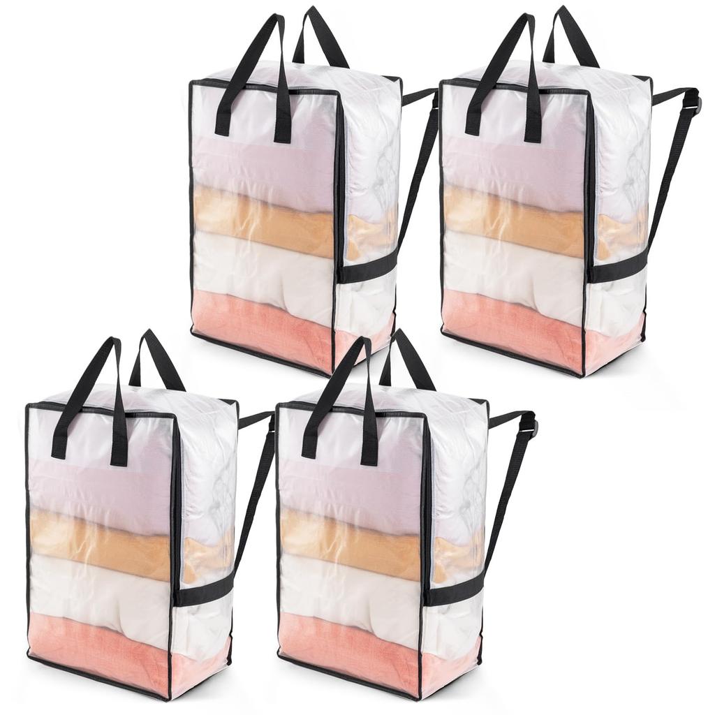 TAILI Futon Storage Large Storage Moving Set of Extra Large Freestanding Big Bedding Cases with Clothes Down Perfect for Transparent Bags, Bags, Bags,