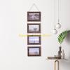 F26C Collage Picture Frames,4 Openings Hanging Photo Frame Set Display Horizontal Pictures for Wall Decors,4×6inch Photo
