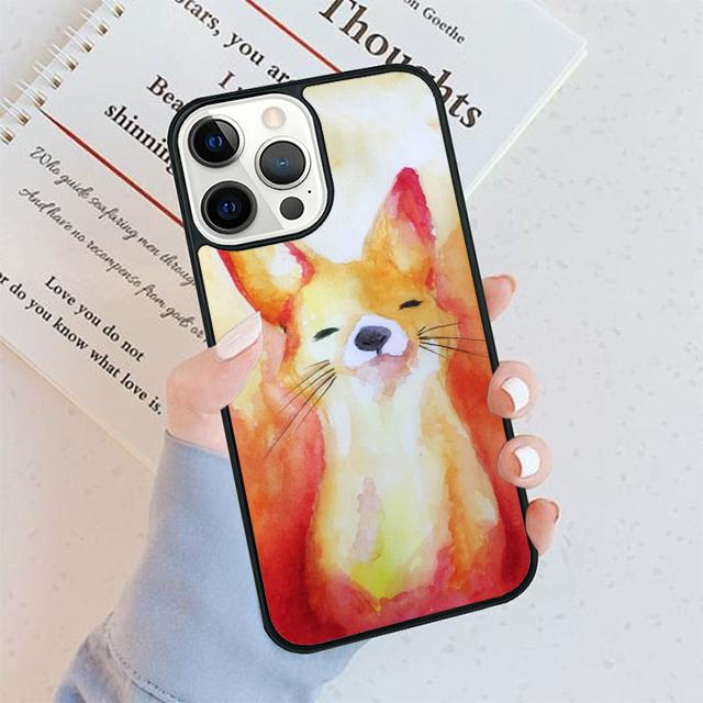 Watercolor Painting The Fox Phone Case For iPhone 17 Air 15 16 16e 11 12 13 14 Pro Max Cover For iPhone 17 Air Max Plus Fundas