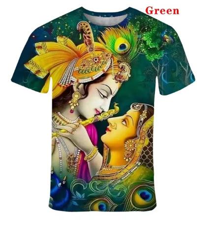 Summer Men's and Women's 3D Printing Hindu God Shiva Cool Fashion T-Shirt Fun Shiva Short