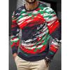 Herbst und Winter Herren 3D-Druck Rundhals Langarm T-Shirt