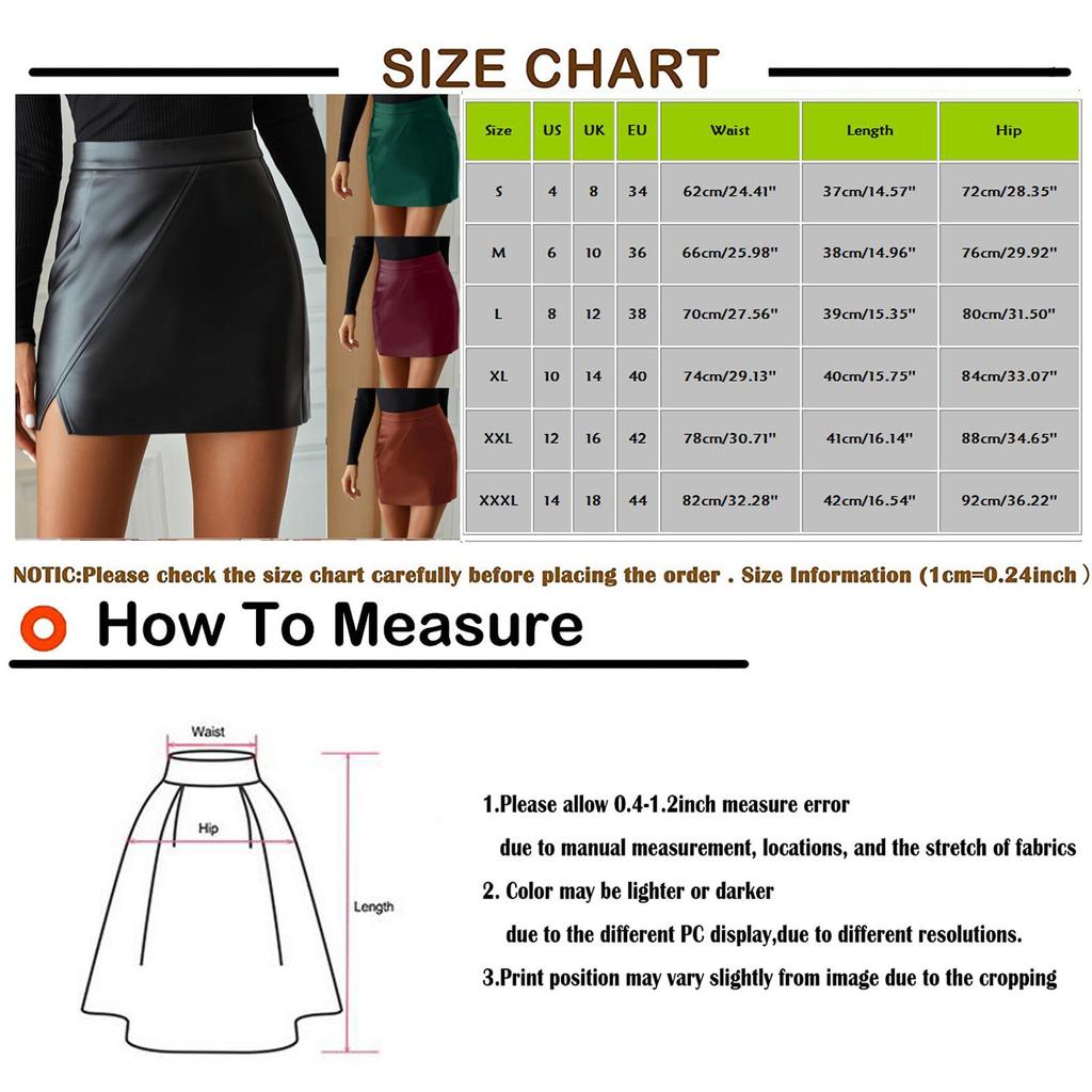 Women's Fashion Temperament Color Leather Sexy High Waist Bag Hip Short Skirt