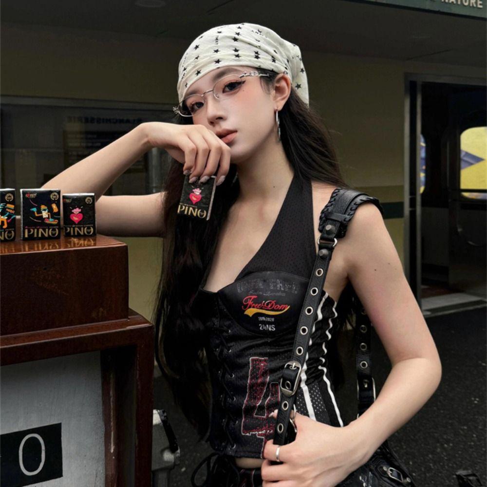 Star Leopard Print Headscarf All-match Punk Bandana Retro Y2k Print Turban  Spice Girls