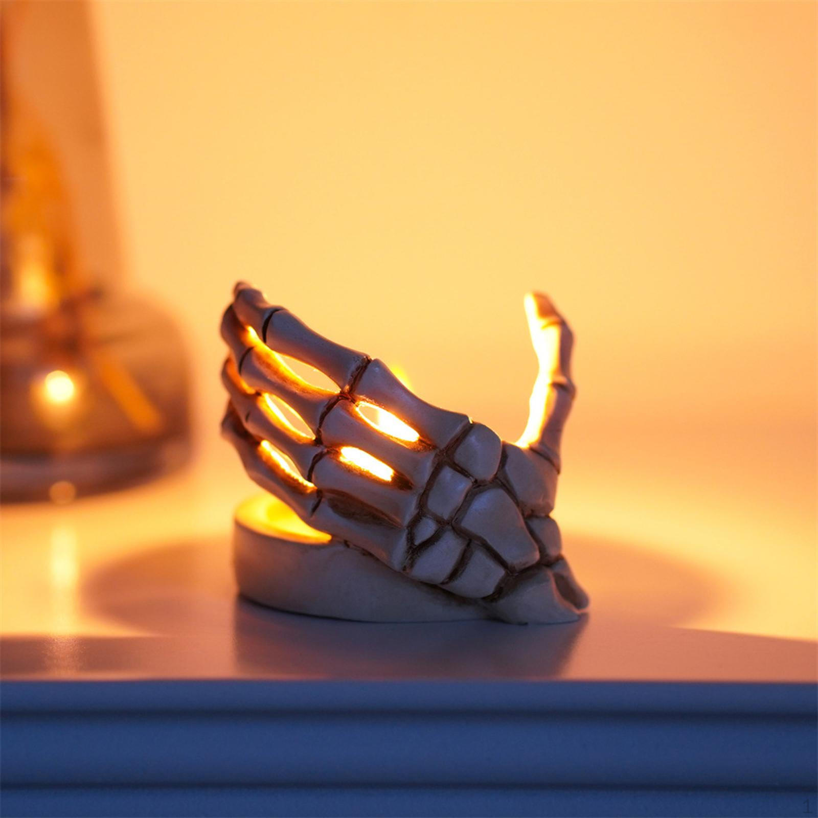 Elegant Skeleton Hand Candle Holder Set for Home Decor