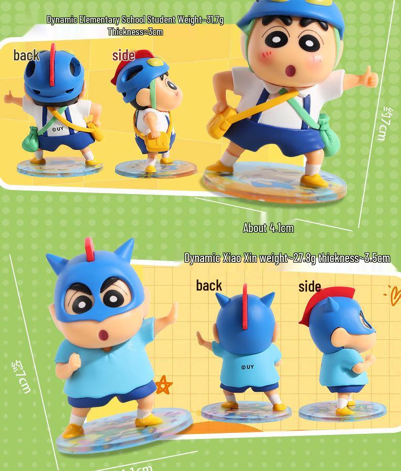 Crayon Shin-chan Trendy Anime Toy: Cute Desktop Car Ornament & Home Decoration Blind Box