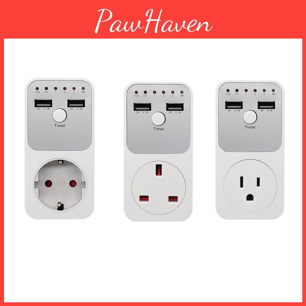 Multifunctional Intelligent Voltage Countdown Protector Timer Socket With 2 Usb Ports Time