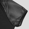 INCERUN Sommer Herren Mesh Patchwork Rundhals Kurzarm Tops Atmungsaktiv