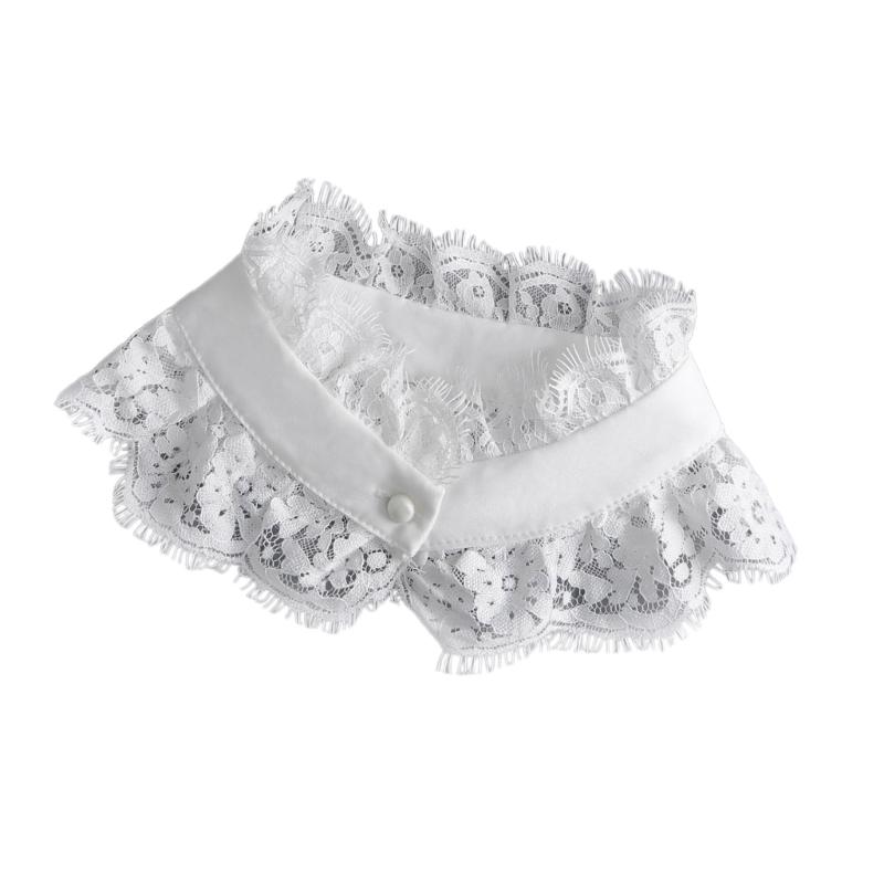 False Elaborate Shawl Lace Collar Elegant Sweet False Collar Detachable for Lady Delicate Flower Collar T8NB