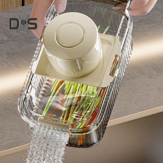 Obst- und Gemüseschneider, Edelstahl, Lebensmittelschneider, Slicer, multifunktionaler Veggie-Chopper, Shredder, Küchenhelfer