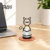 Cat Shaped Pen Holder Flower Pot Holder, Multifunctional Desktop Vase Organizer for Mini Small Plants, Minimalist Stand with Pots, Home Decor