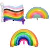Rainbow Series Aluminum Foil Balloon Party Background Decoration Rainbow Stripes Flag Balloon Baby Shower Aluminum Film Balloon