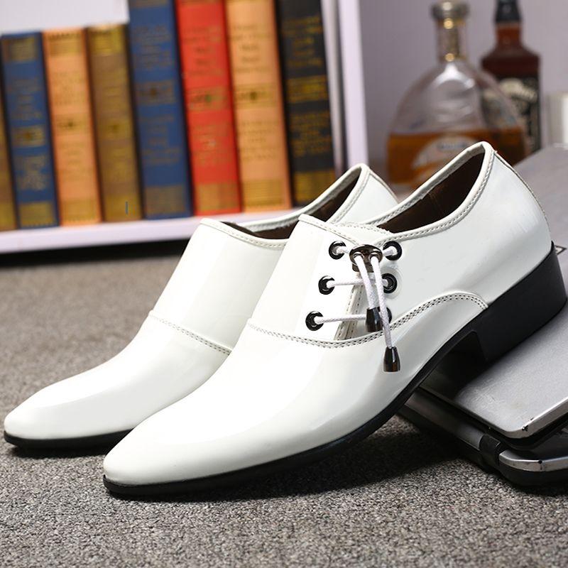 Spring Autumn Lace-up Men's Formal Shoes Black Bright Upper Business Leather Not Casual Gentleman Low Price New Social Shoe Male