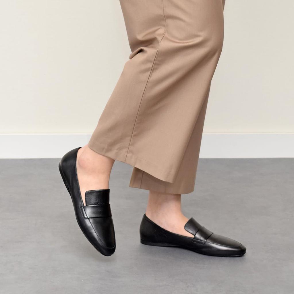 Fabio Rusconi Mocha Leather Size Women's Loafers, Black, 23.5cm