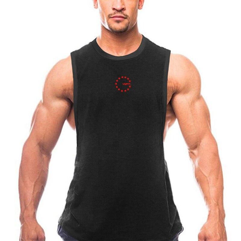 Do The Work  Muscleguys Brand Summer Gym Sports Mesh Quick Dry Fitness Bodybuilsing Workout O-neck Printed Tank Top