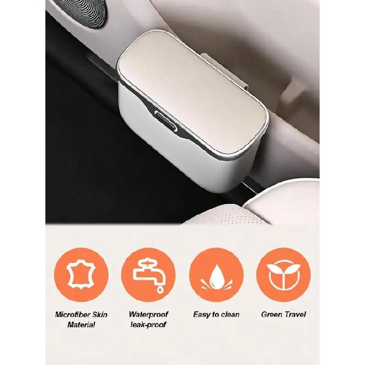 Multi-Functional Car Trash Bin – ABS Material, Serving as a Car Trash Can, Storage Box and Storage Bag