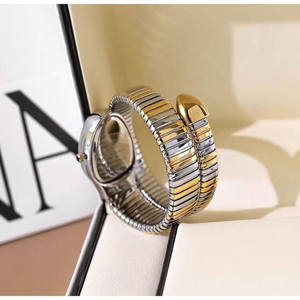 Elegant Design Ladies Watches Unique Snake Shaped Design Bracelet Women's Quartz Wristwatches Best Gift