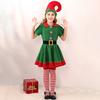 Christmas Elf Costume Set with Hat Accessories Boys Girls Elf Outfit Xmas Holiday Fancy Costume Party Cosplay Santa's Helper Suit