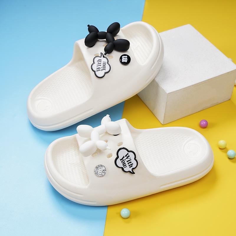 

Cute Practical And Summer Slippers For Kids Cartoon Dog Design Eva Nonslip Shoes White Balloon Dog,26-27