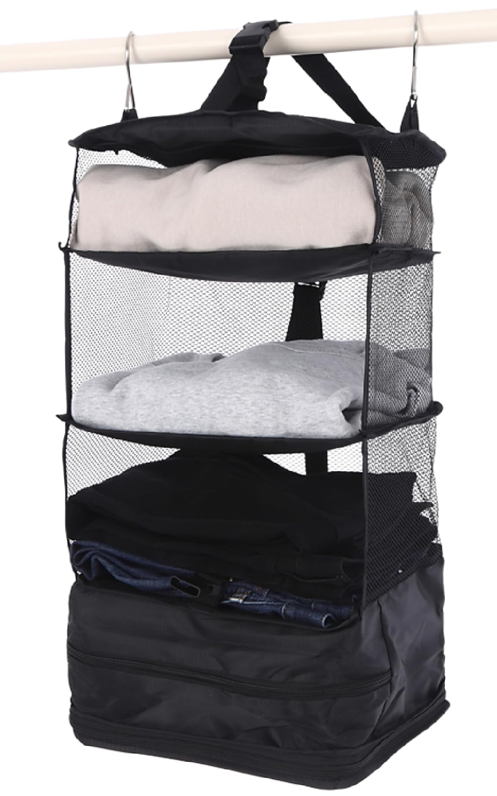 

[Представлено в Jalan] Дорожный органайзер LIXIA, Подвесной, Дорожный, Удобный, Компрессионный, Для шкафа, Подвесной органайзер (Черный, XL)