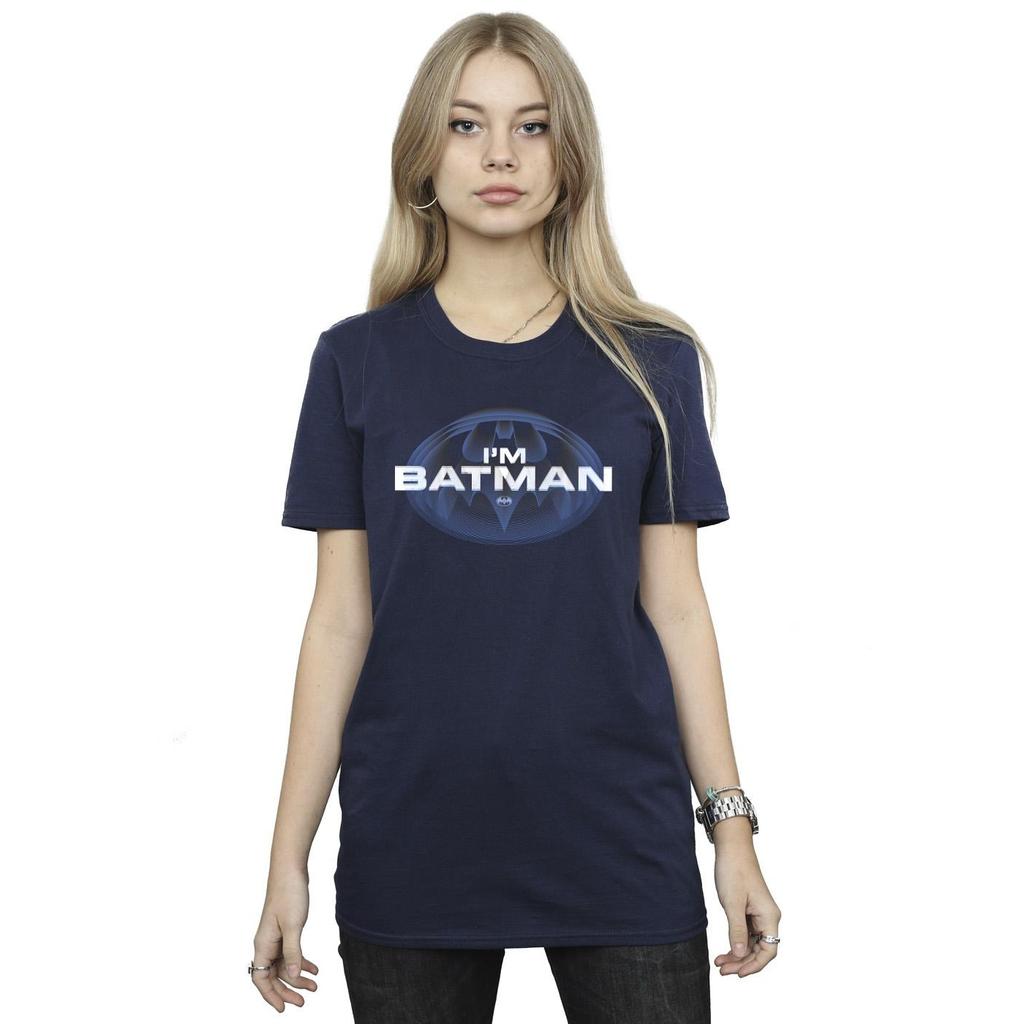 DC Comics Womens/Ladies The Flash I´m Batman Cotton Boyfriend T-Shirt