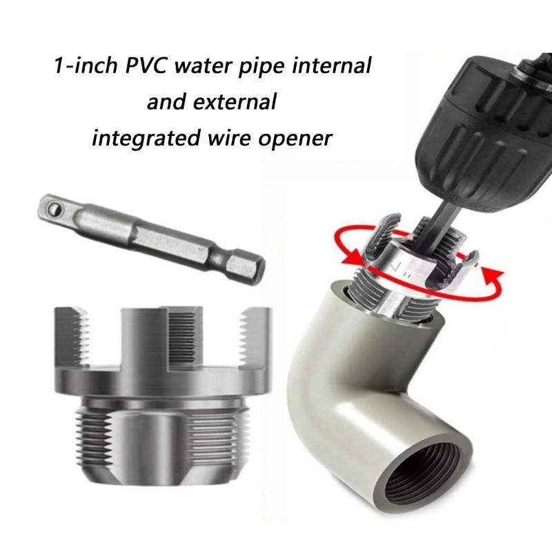 Pipe Threading Tool, PVC Pipe Threader 1'' DN25 Internal & External Pipe Threading Tool for Water Plumbing