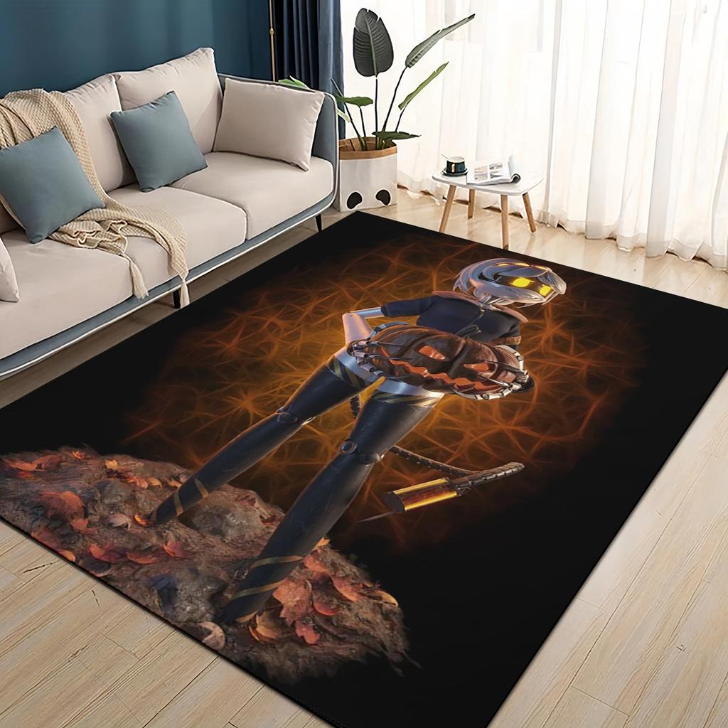 3D Print Murder Drones Cartoon Uzi V J Robot Gift Carpet Rug for Living Room Bedroom Home Sofa Decoration,kid Non-slip Floor Mat