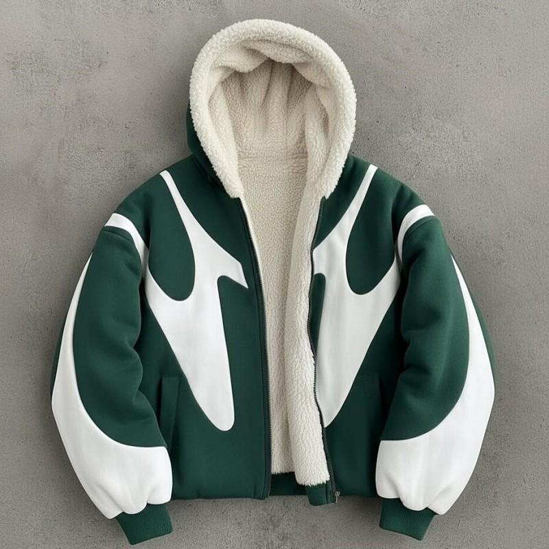 Y2K Streetwear Hooded Zip-Up Sweatshirt With