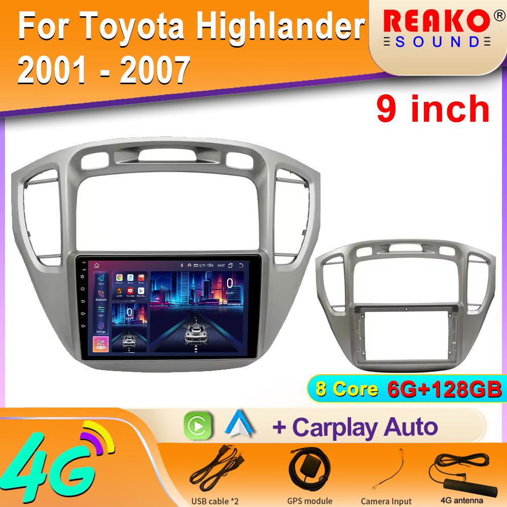 Android Car Radio For Toyota Highlander 2001 - 2007 Video Multimedia Player Navigation Stereo GPS 4G Carplay Autoradio