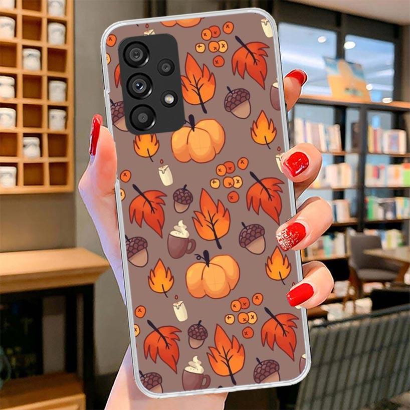Pumpkin Happy Fall Autumn Phone Case For Samsung Galaxy A17 A37 A57 A16 A26 A36 A56 A15 A25 A35 A55 A14 A24 A34 A54 A13 A23 A33