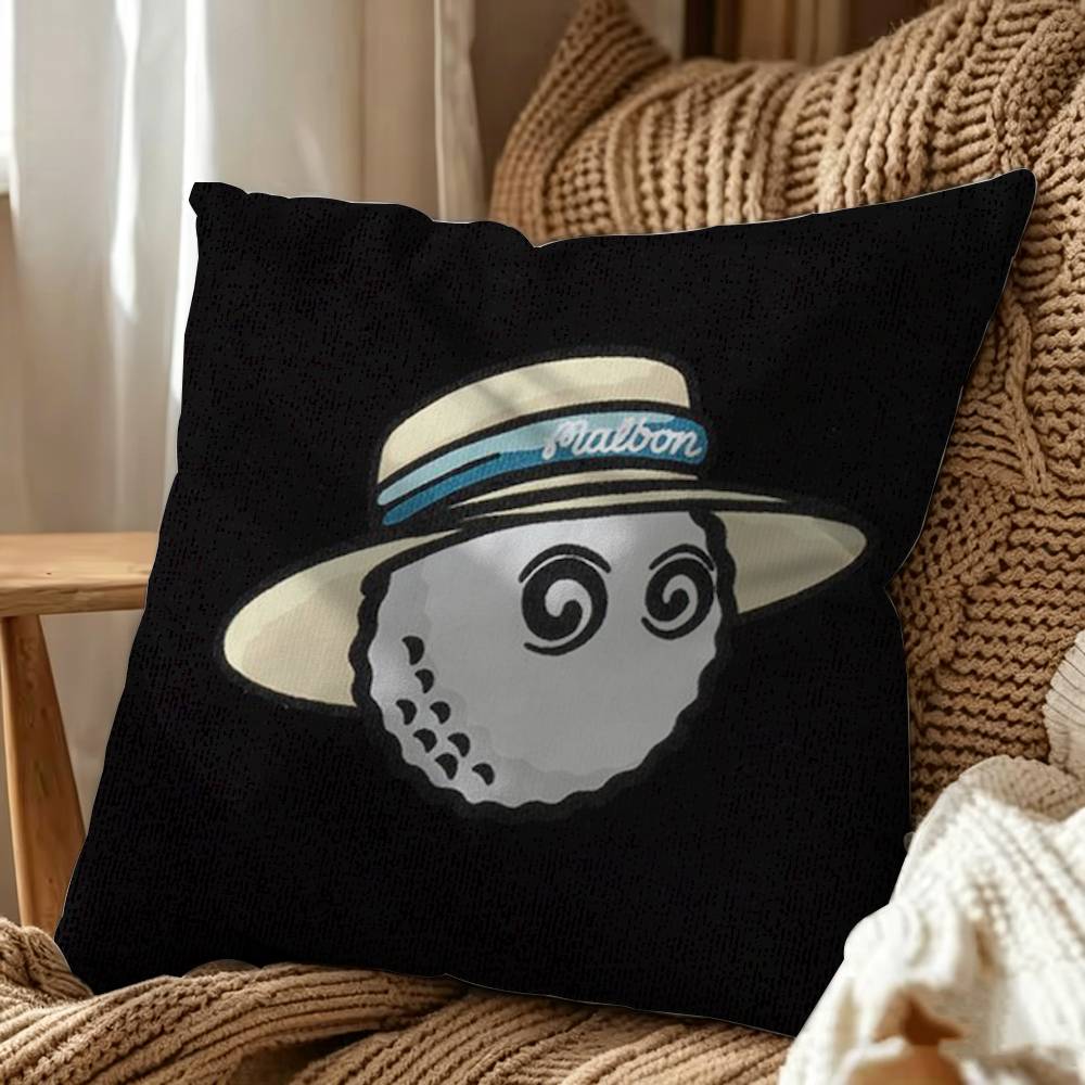 Fashion Golf MALBON Square Double-Sided Printed Pillow Case Sofa Cushion Cover Bedroom Bedside Decor